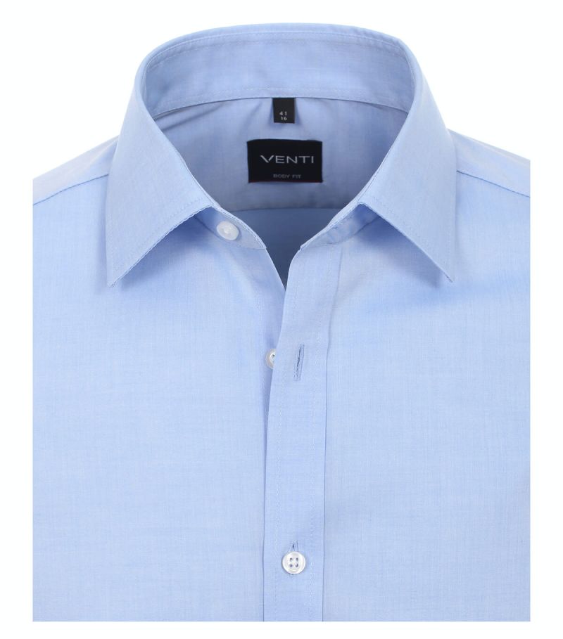 Venti Hemd Herren Venti Slim Bügelfreie Einfarbig Kragen Französisch Lange Ärmel