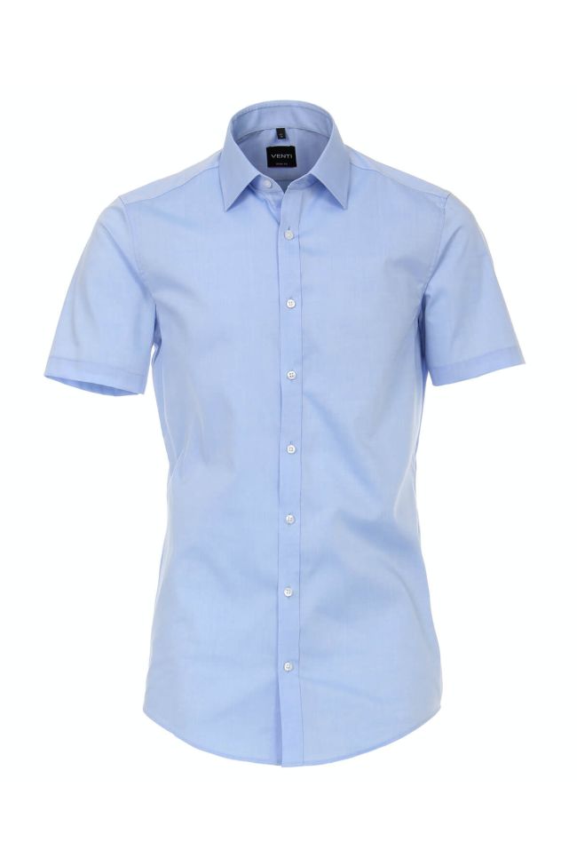 venti Hemd Herren Venti Slim Bügelfreie Einfarbig kragen Französisch Kurze Ärmel