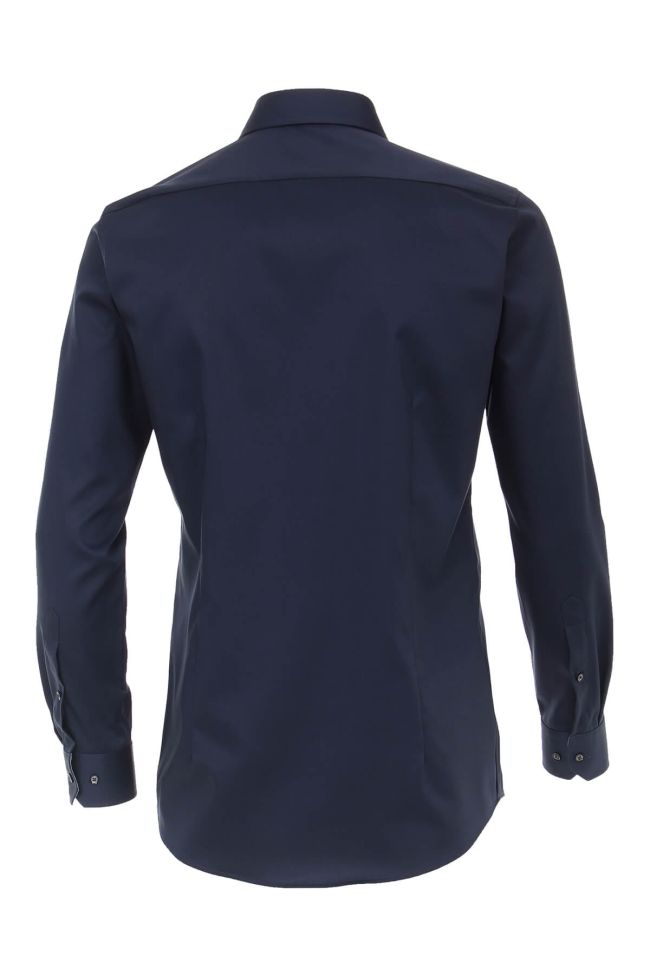 Venti Hemd Herren Venti Slim Einfarbig 100% Baumwolle Kragen Italienisch Lange Ärmel