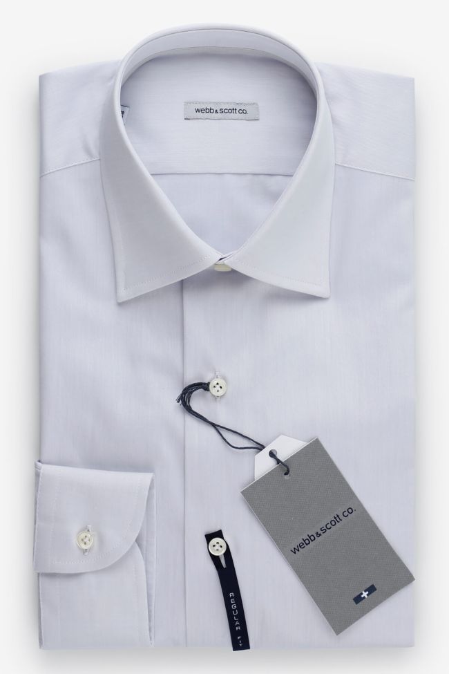 webb & scott Hemd Herren Webb & Scott Regular Einfarbig 100% Baumwolle kragen Italienisch Lange Ärmel