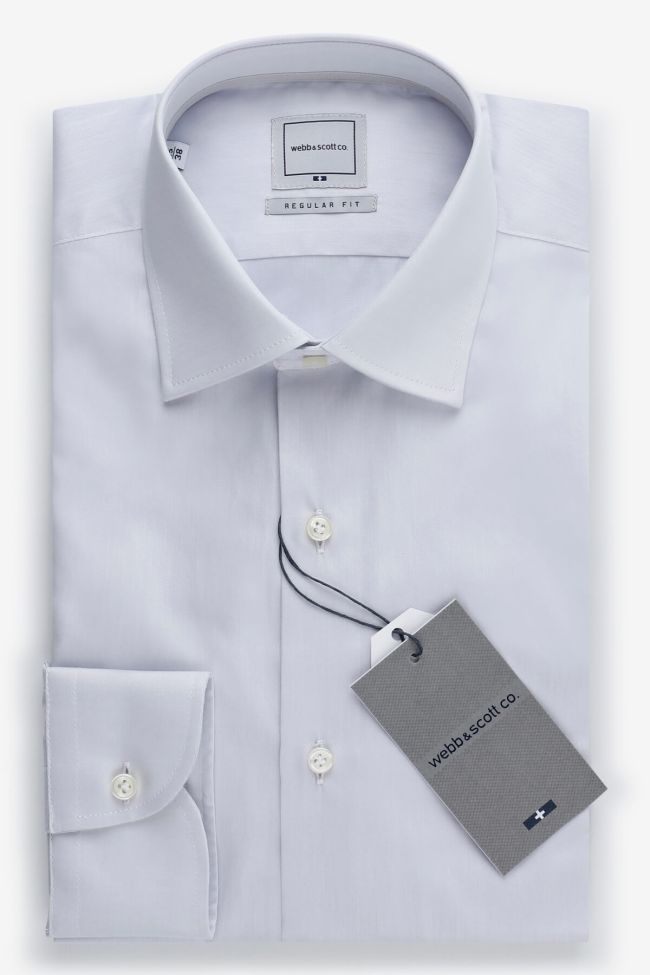 webb & scott Hemd Herren Webb & Scott Regular Einfarbig 100% Baumwolle kragen Italienisch Lange Ärmel