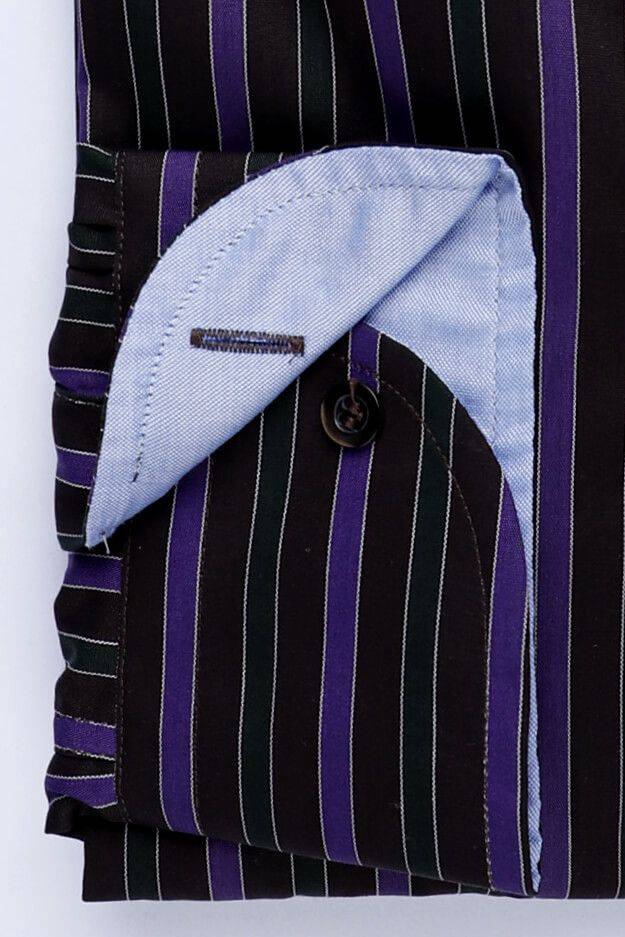Webb & Scott Hemd Herren Webb & Scott Regular Streifen 100% Baumwolle Kragen Button-Down Lange Ärmel