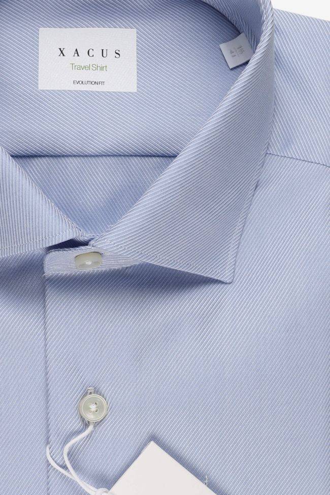 Xacus Hemd Herren Xacus Classic Bügelfreie Einfarbig 100% Bio-Baumwolle Kragen Französisch Lange Ärmel