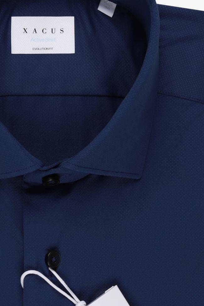 Xacus Hemd Herren Xacus Classic Bügelfreie Einfarbig 86% Poliammide 14% Elastan Kragen Französisch Lange Ärmel