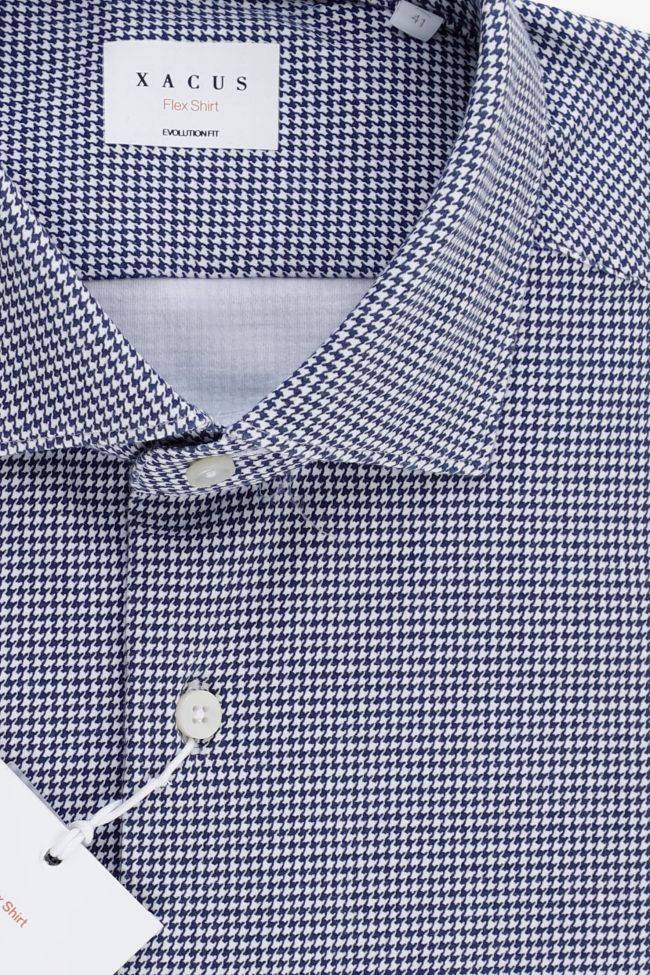 xacus Hemd Herren Xacus Classic Bügelfreie Halb Unifarben 89% cotton jrs 11% ea kragen Französisch Lange Ärmel