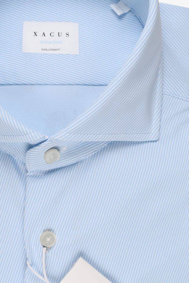 Xacus Hemd Herren Xacus Classic Bügelfreie Streifen 86% Poliammide 14% Elastan Kragen Französisch Lange Ärmel