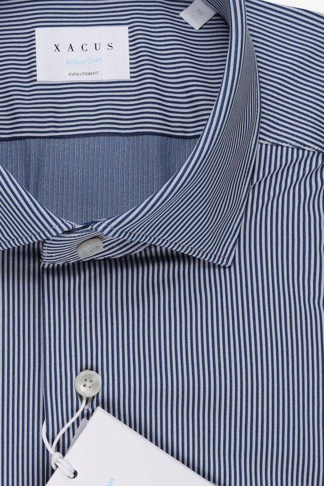 Xacus Hemd Herren Xacus Classic Bügelfreie Streifen 86% Poliammide 14% Elastan Kragen Französisch Lange Ärmel