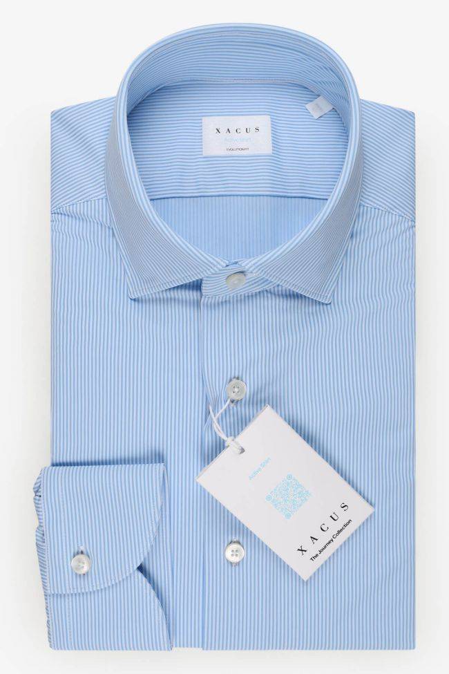 xacus Hemd Herren Xacus Classic Bügelfreie Streifen 86% poliammide 14% elastan kragen Französisch Lange Ärmel