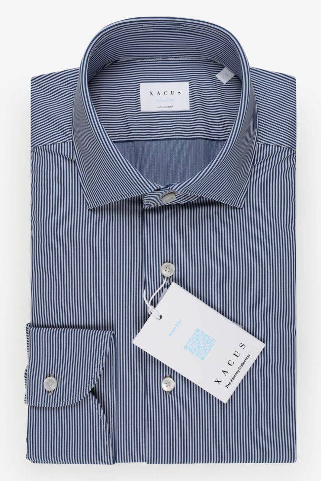 xacus Hemd Herren Xacus Classic Bügelfreie Streifen 86% poliammide 14% elastan kragen Französisch Lange Ärmel