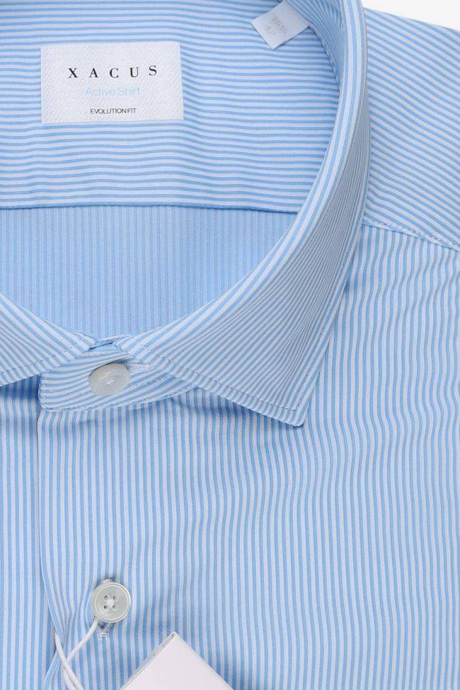 Xacus Hemd Herren Xacus Classic Bügelfreie Streifen 86% Poliammide 14% Elastan Kragen Französisch Lange Ärmel