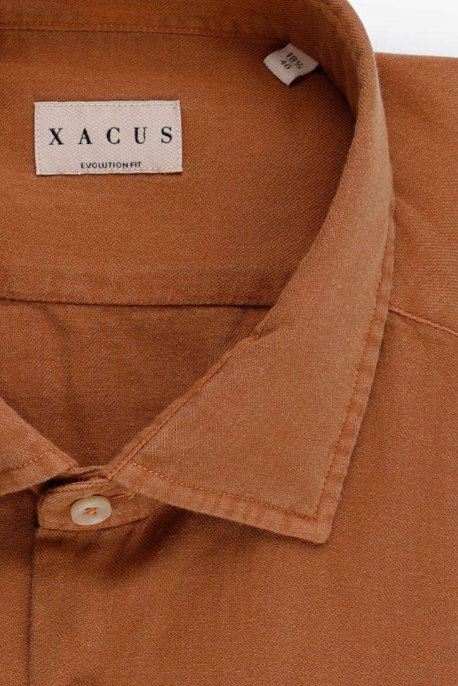 Xacus Hemd Herren Xacus Classic Einfarbig 100% Baumwolle Gewaschen Kragen Französisch Lange Ärmel