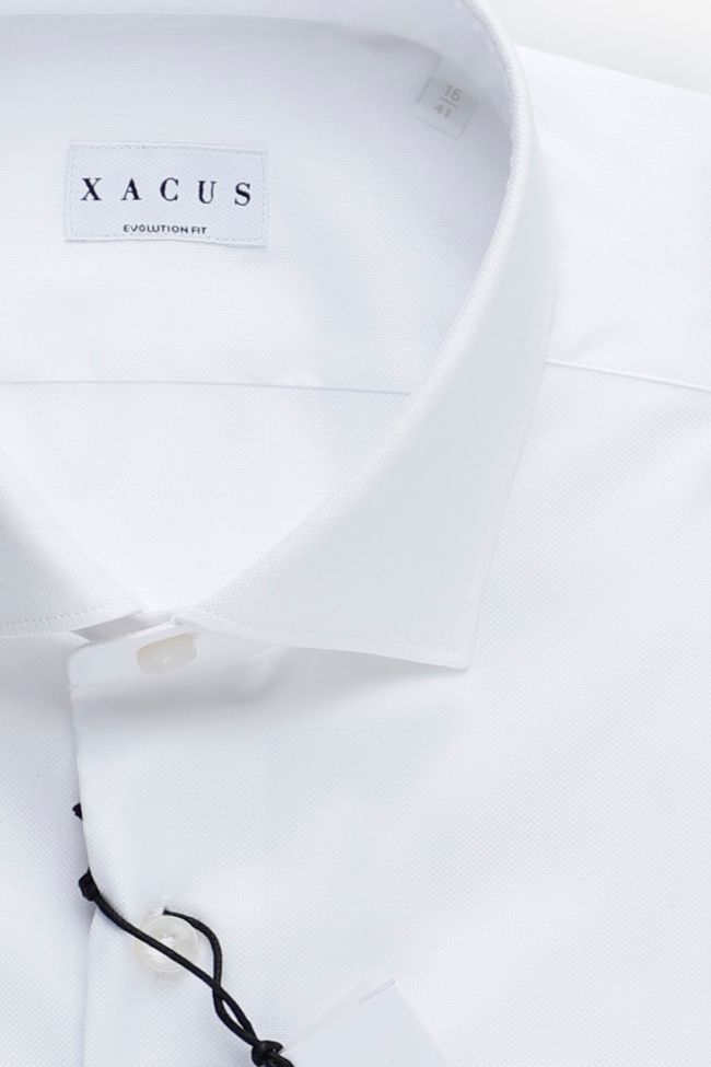 Xacus Hemd Herren Xacus Classic Einfarbig 100% Baumwolle Kragen Französisch Lange Ärmel