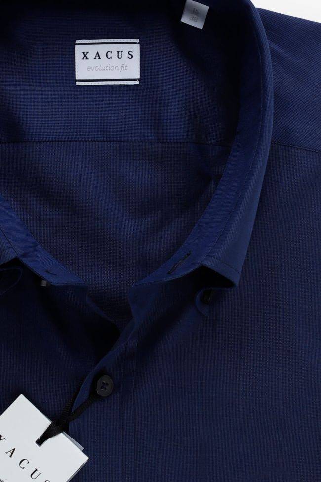 Xacus Hemd Herren Xacus Classic Einfarbig 100% Baumwolle Kragen Button-Down Lange Ärmel