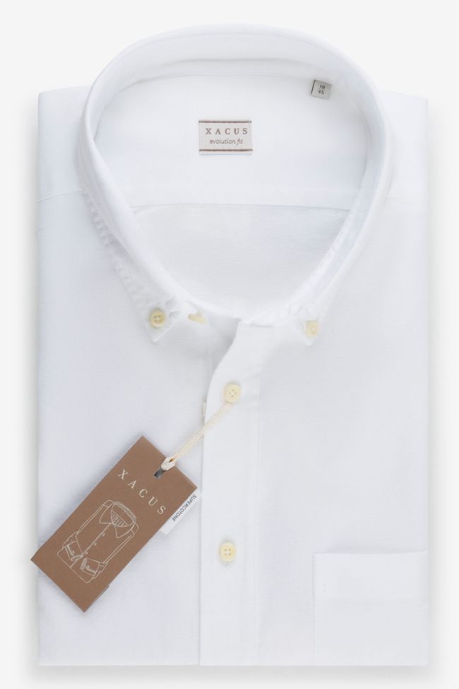 xacus Hemd Herren Xacus Classic Einfarbig 100% Baumwolle gewaschen kragen Button-Down Lange Ärmel