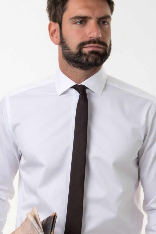 Xacus Hemd Herren Xacus Classic Einfarbig 100% Baumwolle Kragen Französisch Lange Ärmel