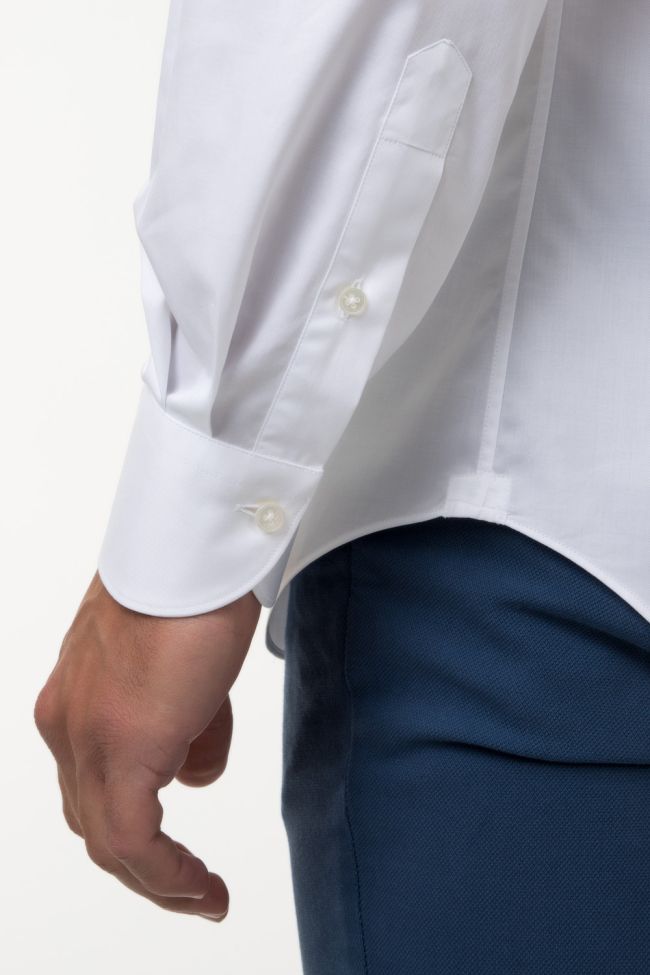 Xacus Hemd Herren Xacus Classic Einfarbig 100% Baumwolle Kragen Französisch Lange Ärmel