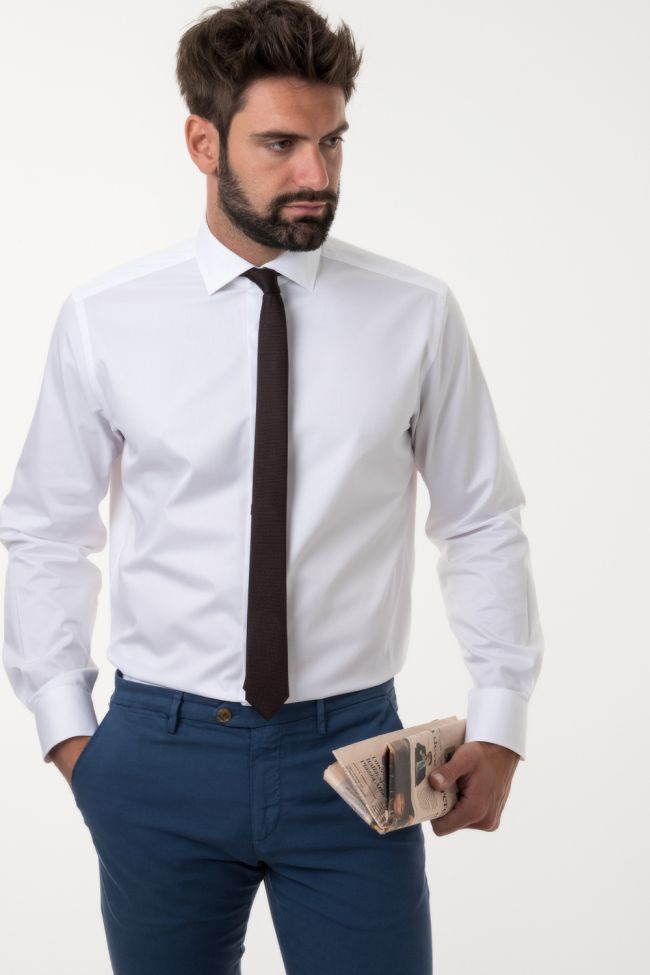xacus Hemd Herren Xacus Classic Einfarbig 100% Baumwolle kragen Französisch Lange Ärmel