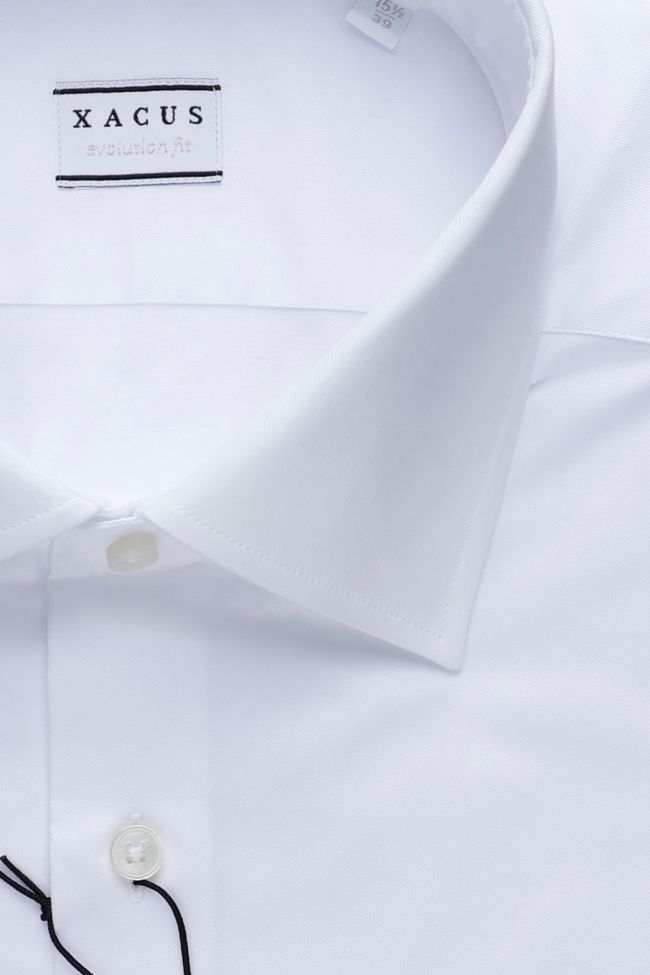 Xacus Hemd Herren Xacus Classic Einfarbig 100% Baumwolle Kragen Italienisch Lange Ärmel