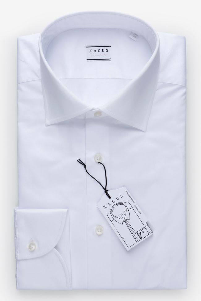 xacus Hemd Herren Xacus Classic Einfarbig 100% Baumwolle kragen Italienisch Lange Ärmel