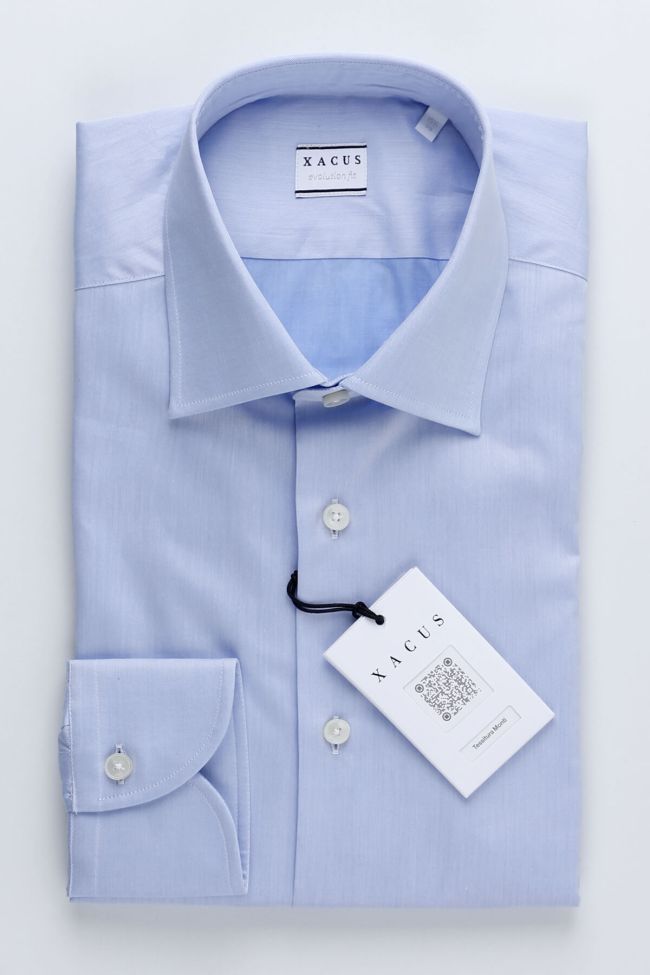 xacus Hemd Herren Xacus Classic Einfarbig 100% Baumwolle kragen Französisch Lange Ärmel