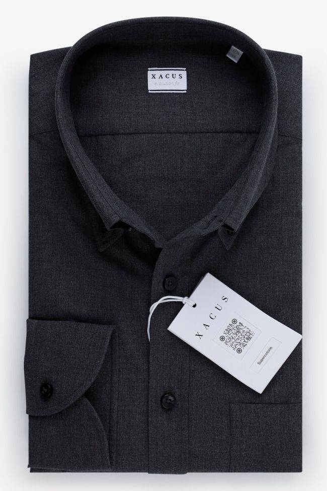 xacus Hemd Herren Xacus Classic Einfarbig 100% Baumwolle kragen Button-Down Lange Ärmel