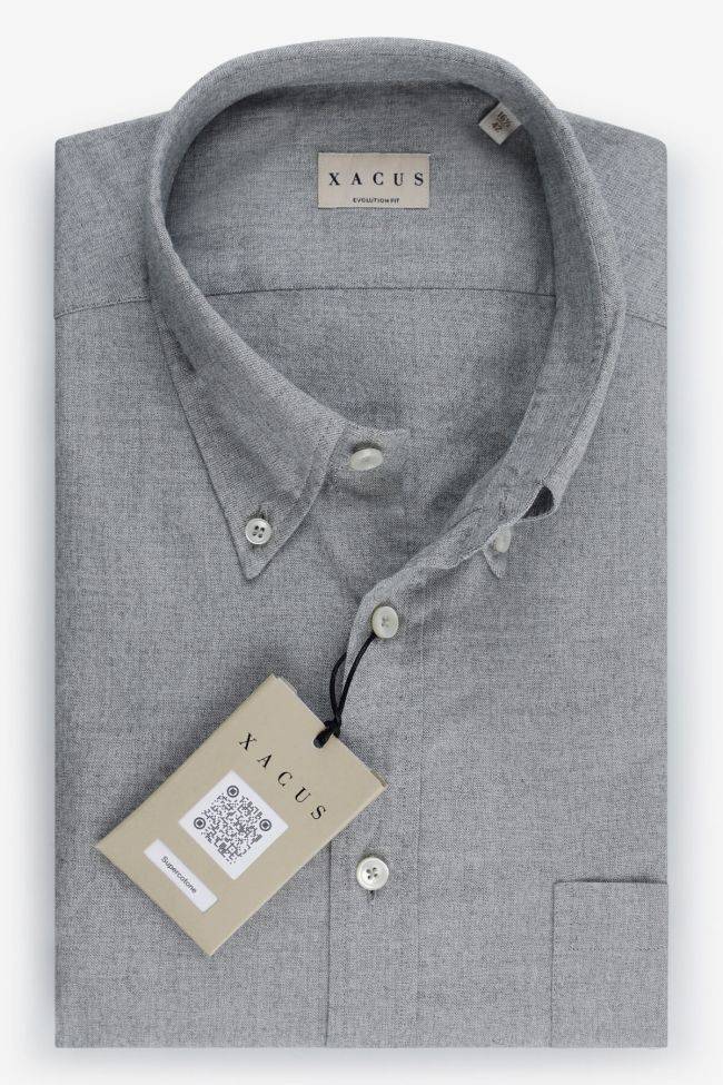 xacus Hemd Herren Xacus Classic Einfarbig 100% Baumwolle kragen Button-Down Lange Ärmel