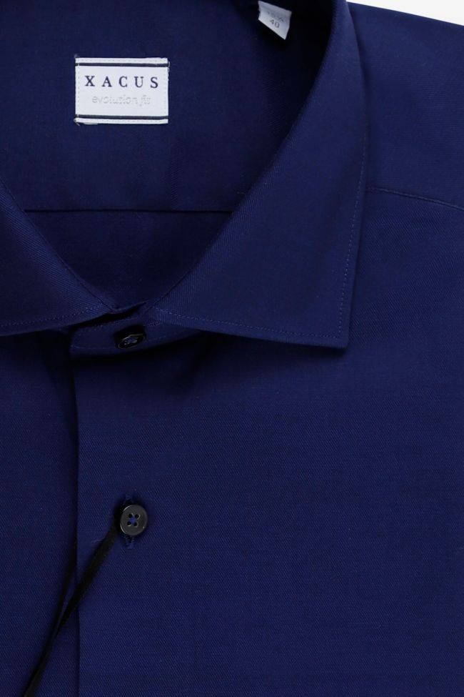 Xacus Hemd Herren Xacus Classic Einfarbig 100% Baumwolle Kragen Französisch Lange Ärmel