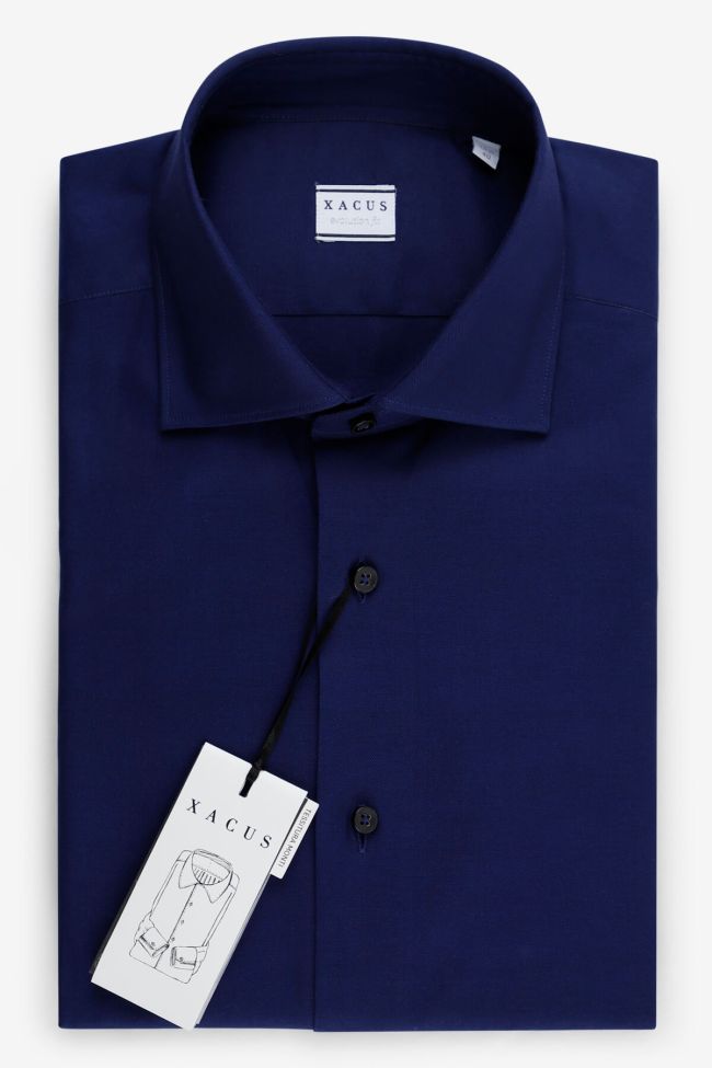 xacus Hemd Herren Xacus Classic Einfarbig 100% Baumwolle kragen Französisch Lange Ärmel