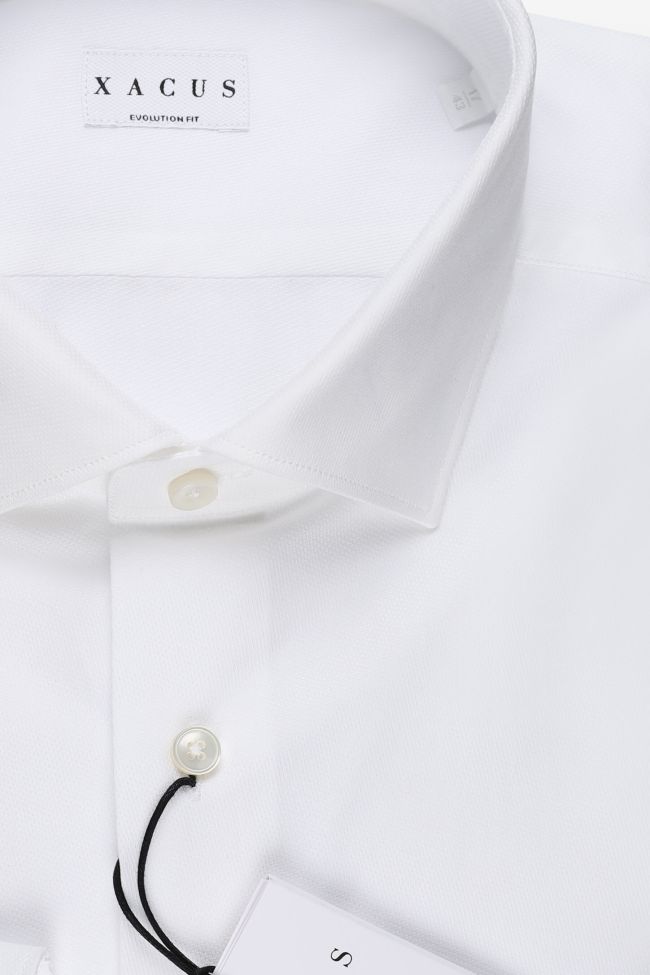 Xacus Hemd Herren Xacus Classic Einfarbig 100% Baumwolle Kragen Französisch Lange Ärmel