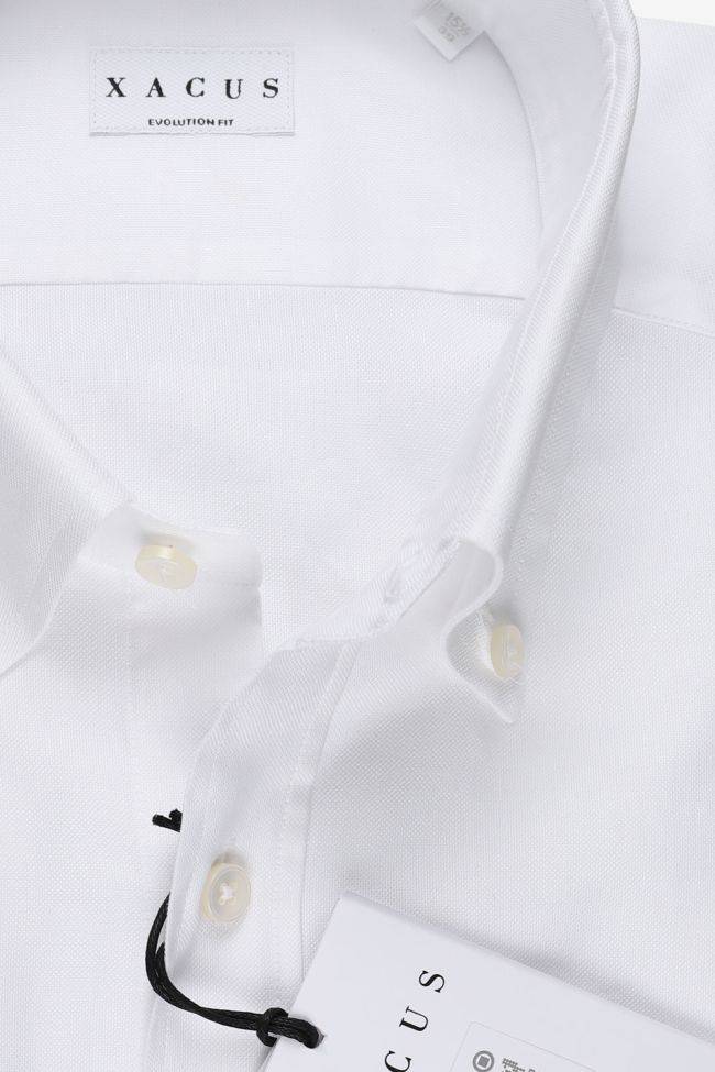Xacus Hemd Herren Xacus Classic Einfarbig 100% Baumwolle Kragen Button-Down Lange Ärmel
