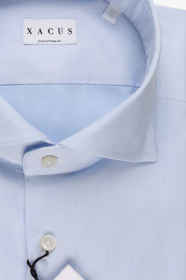 Xacus Hemd Herren Xacus Classic Einfarbig 100% Baumwolle Kragen Französisch Lange Ärmel