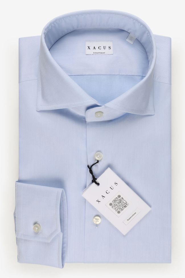 xacus Hemd Herren Xacus Classic Einfarbig 100% Baumwolle kragen Französisch Lange Ärmel