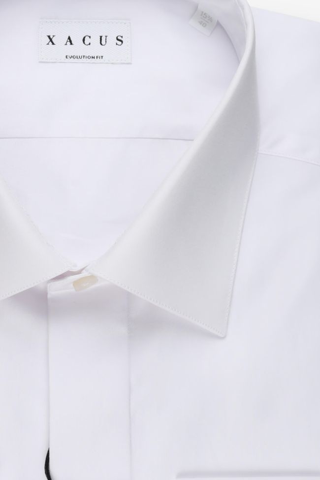 Xacus Hemd Herren Xacus Classic Einfarbig 100% Baumwolle Kragen Italienisch Lange Ärmel