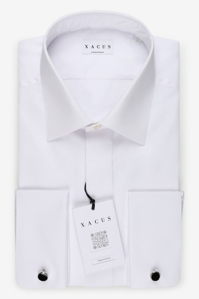 xacus Hemd Herren Xacus Classic Einfarbig 100% Baumwolle kragen Italienisch Lange Ärmel
