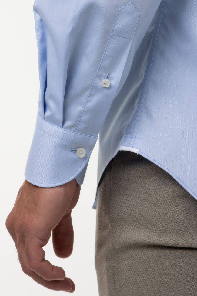 Xacus Hemd Herren Xacus Classic Einfarbig 100% Baumwolle Kragen Französisch Lange Ärmel