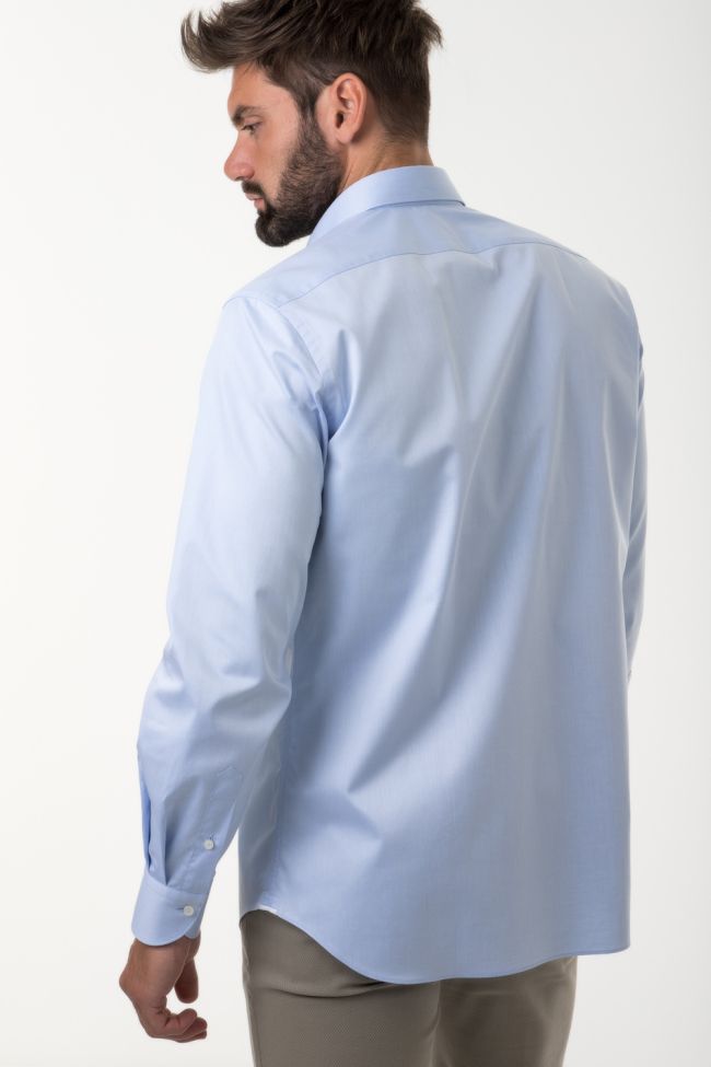 Xacus Hemd Herren Xacus Classic Einfarbig 100% Baumwolle Kragen Französisch Lange Ärmel