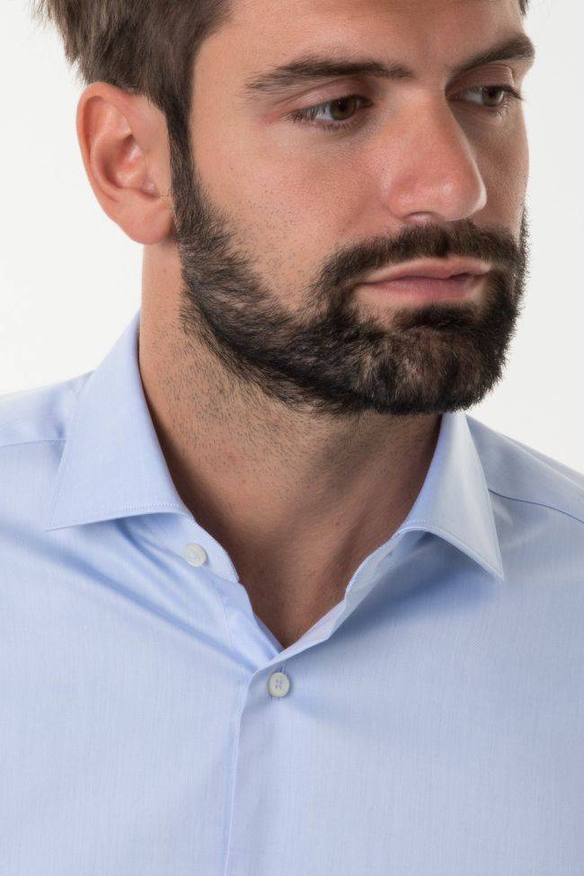 Xacus Hemd Herren Xacus Classic Einfarbig 100% Baumwolle Kragen Französisch Lange Ärmel