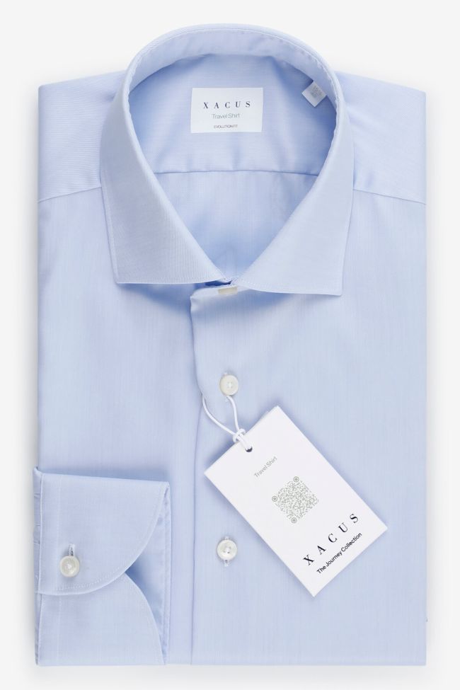 xacus Hemd Herren Xacus Classic Einfarbig 100% Bio-Baumwolle kragen Französisch Lange Ärmel