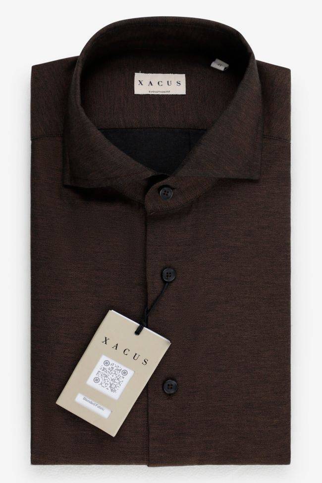 xacus Hemd Herren Xacus Classic Einfarbig 55% Baumwolle 45% Viskose kragen Französisch Lange Ärmel