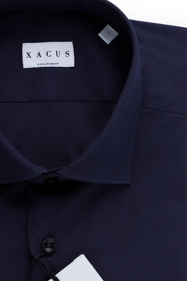 Xacus Hemd Herren Xacus Classic Einfarbig 75% Cotton 22% Pa 3% Ea Kragen Französisch Lange Ärmel