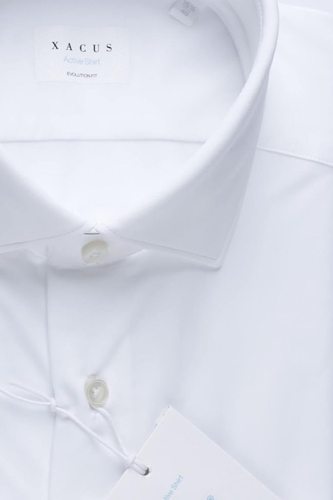 Xacus Hemd Herren Xacus Classic Einfarbig 85% Poliammide 15% Elastam Kragen Französisch Lange Ärmel