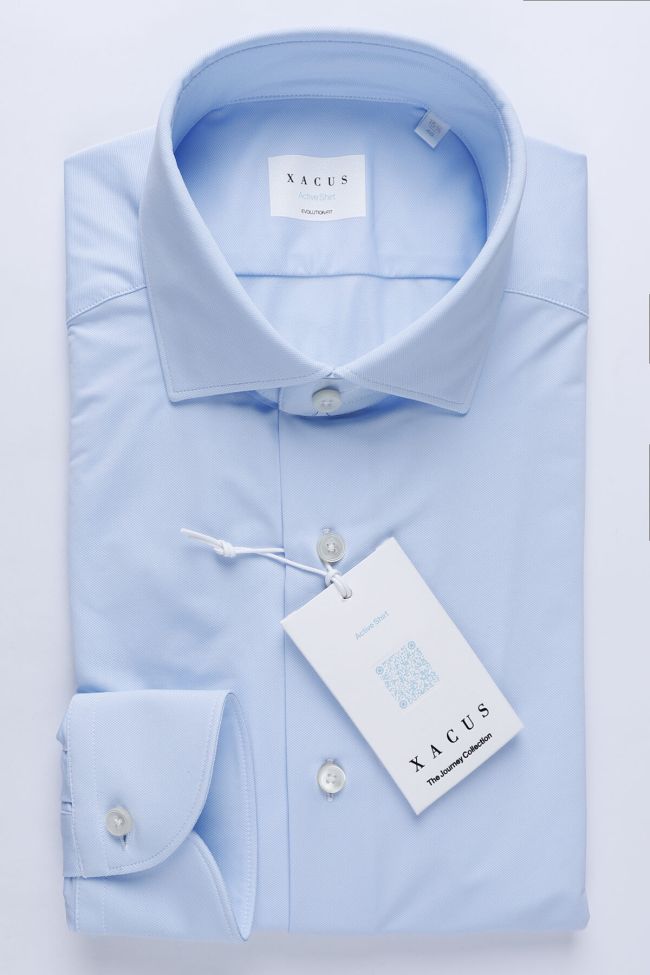 xacus Hemd Herren Xacus Classic Einfarbig 85% poliammide 15% elastam kragen Französisch Lange Ärmel