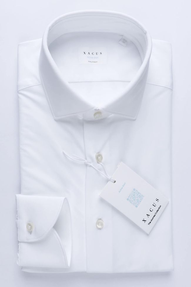 xacus Hemd Herren Xacus Classic Einfarbig 85% poliammide 15% elastam kragen Französisch Lange Ärmel