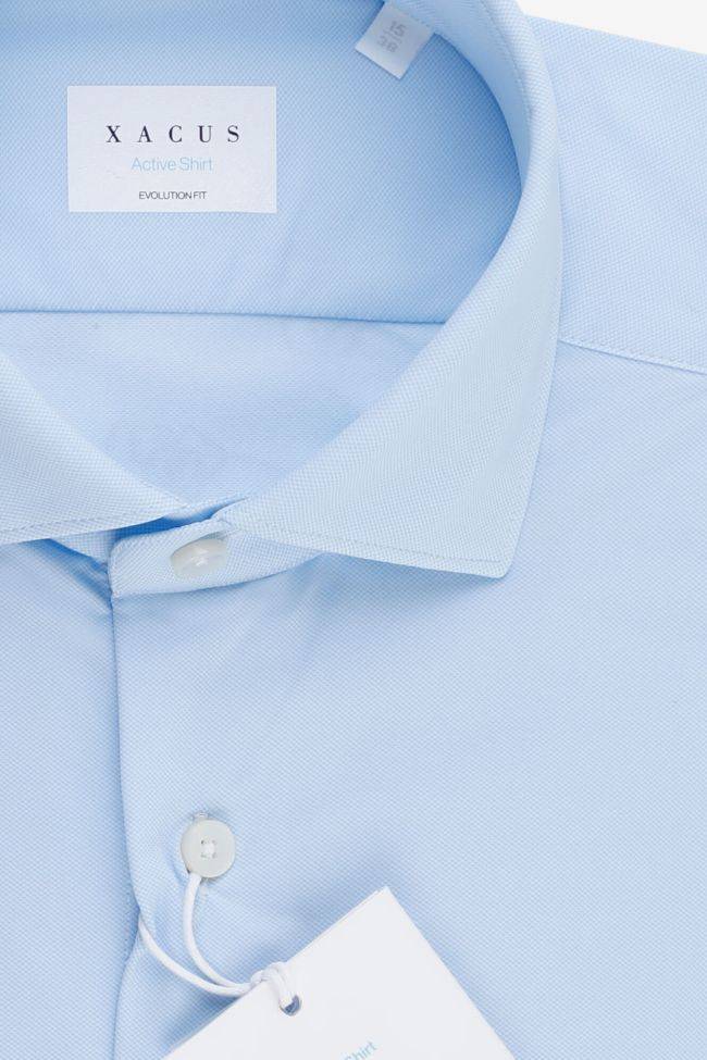 Xacus Hemd Herren Xacus Classic Einfarbig 86% Poliammide 14% Elastan Kragen Französisch Lange Ärmel