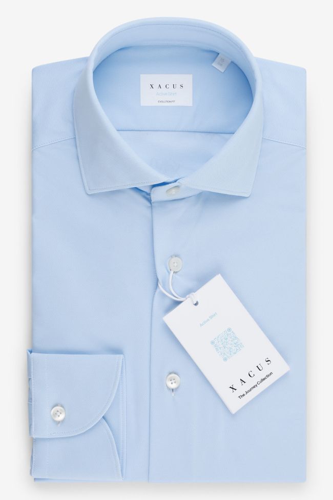 xacus Hemd Herren Xacus Classic Einfarbig 86% poliammide 14% elastan kragen Französisch Lange Ärmel