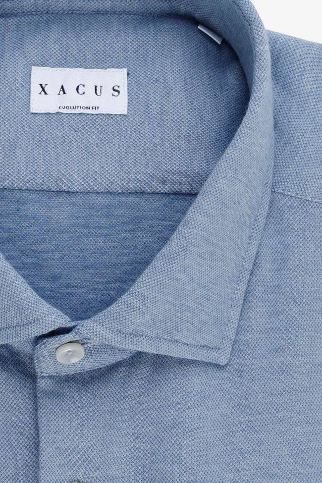 Xacus Hemd Herren Xacus Classic Einfarbig 92% Baumwolle 8% Lycra Kragen Französisch Lange Ärmel