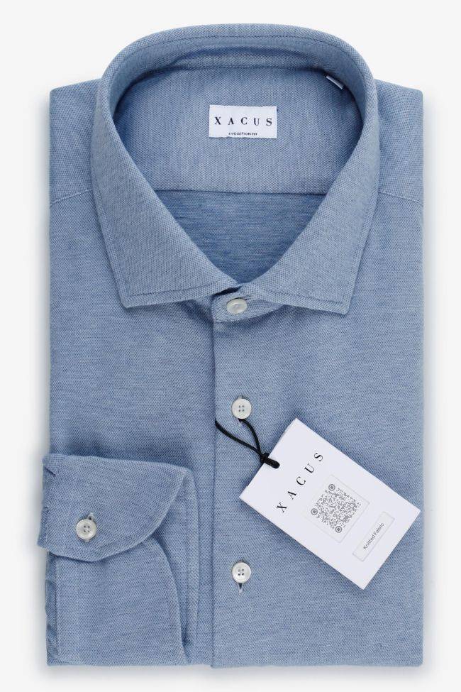 xacus Hemd Herren Xacus Classic Einfarbig 92% Baumwolle 8% lycra kragen Französisch Lange Ärmel