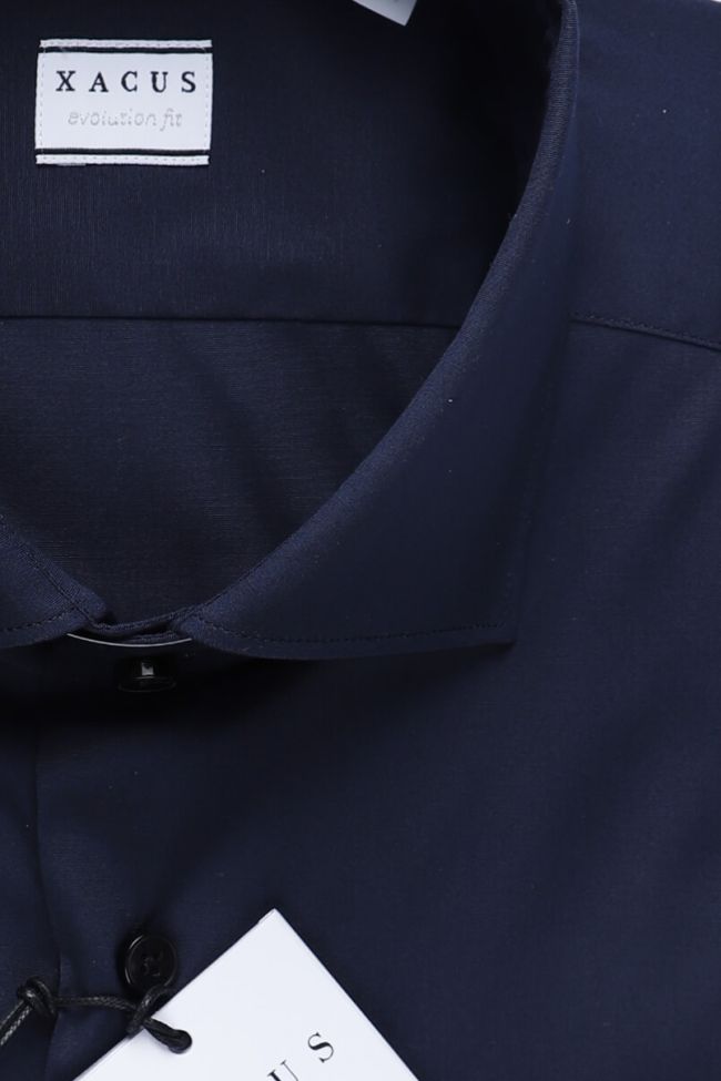 Xacus Hemd Herren Xacus Classic Einfarbig 96% Baumwolle 4% Elastan Kragen Französisch Lange Ärmel