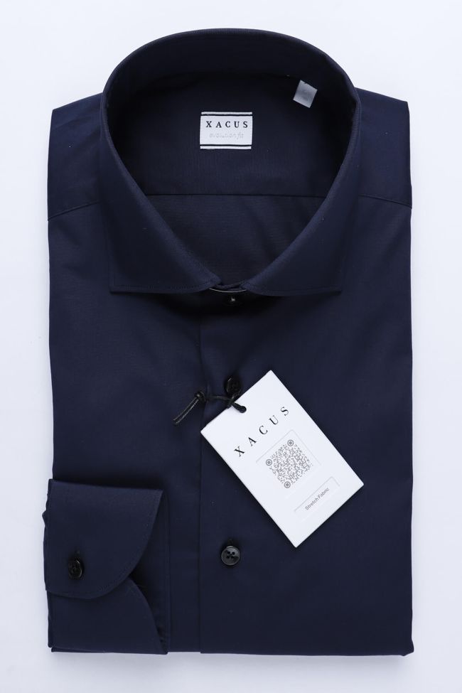 xacus Hemd Herren Xacus Classic Einfarbig 96% Baumwolle 4% elastan kragen Französisch Lange Ärmel