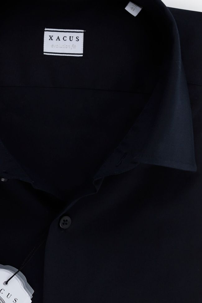 Xacus Hemd Herren Xacus Classic Einfarbig 96% Baumwolle 4% Elastan Kragen Italienisch Lange Ärmel